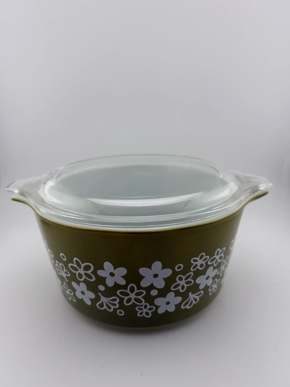 Vintage Pyrex Spring Blossom/Crazy Daisy 473 Casserole Dish with Lid